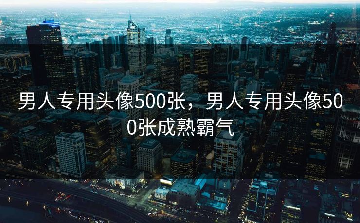 男人专用头像500张，男人专用头像500张成熟霸气