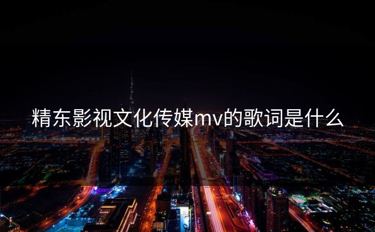 精东影视文化传媒mv的歌词是什么 精东影视文化传媒mv的歌词是什么